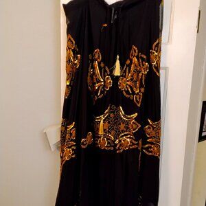 A richly designed maxi full length skirt.